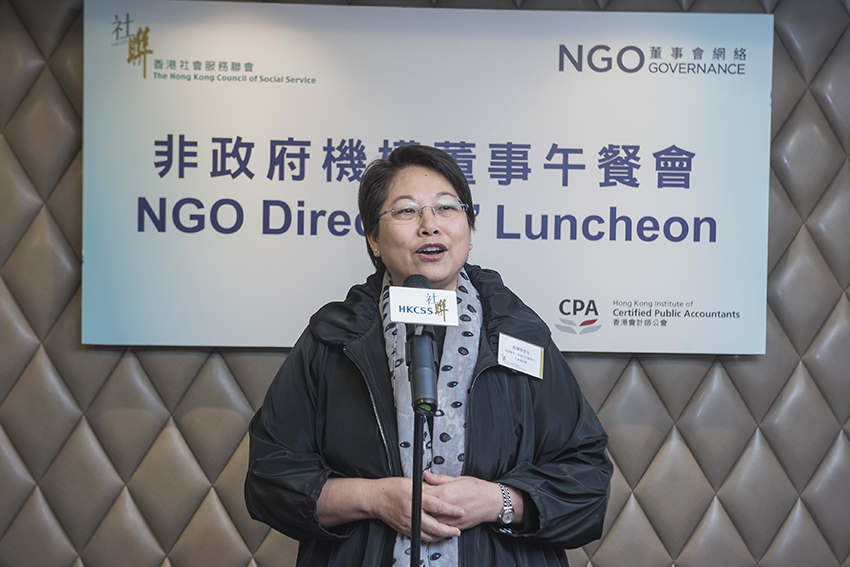 Ms Pang Kit-ling, Assistant Director (Family and Child Welfare), Social Welfare Department acknowledged that  non-subvented organizations played an important role in the sector. She hoped that there would be collaboraion with the NGOs to address social service needs.
