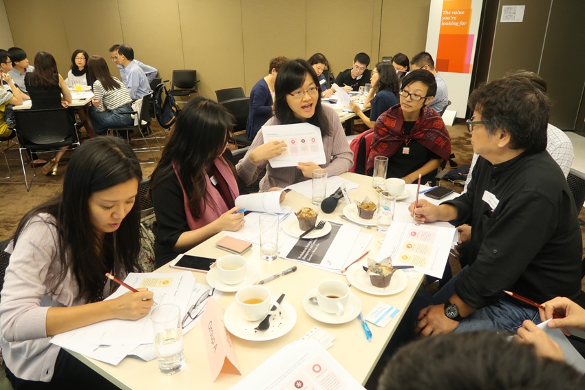 About 10 staff members from PwC joined the workshop and facilitated group discussion.