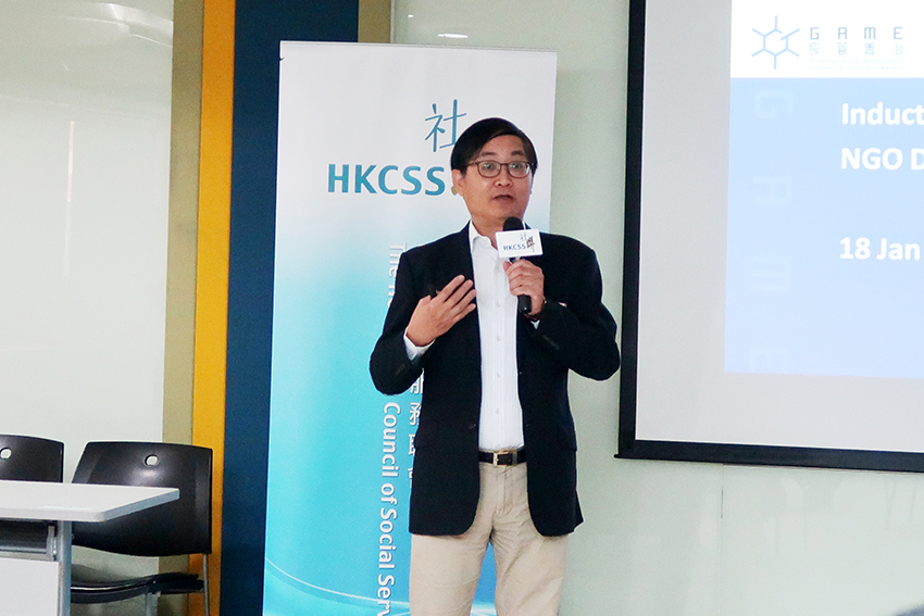 Mr K M Chan, Founding Director & Consultant, GAME introduced NGO context and its governance.