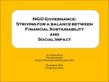 Nonprofit Governance:  Striving for a Balance between Financial Sustainability and Social Impact