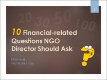 Ten Financial-related Questions NGO Directors Should Ask