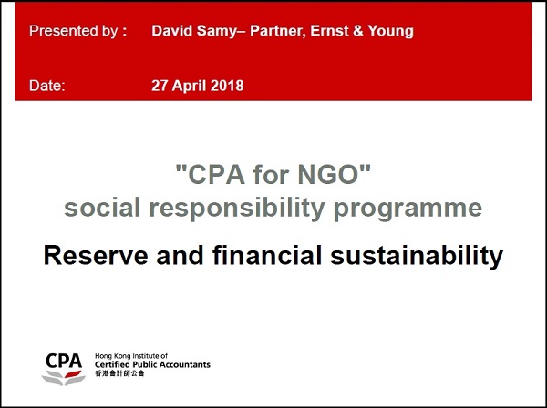 Reserve and financial sustainability