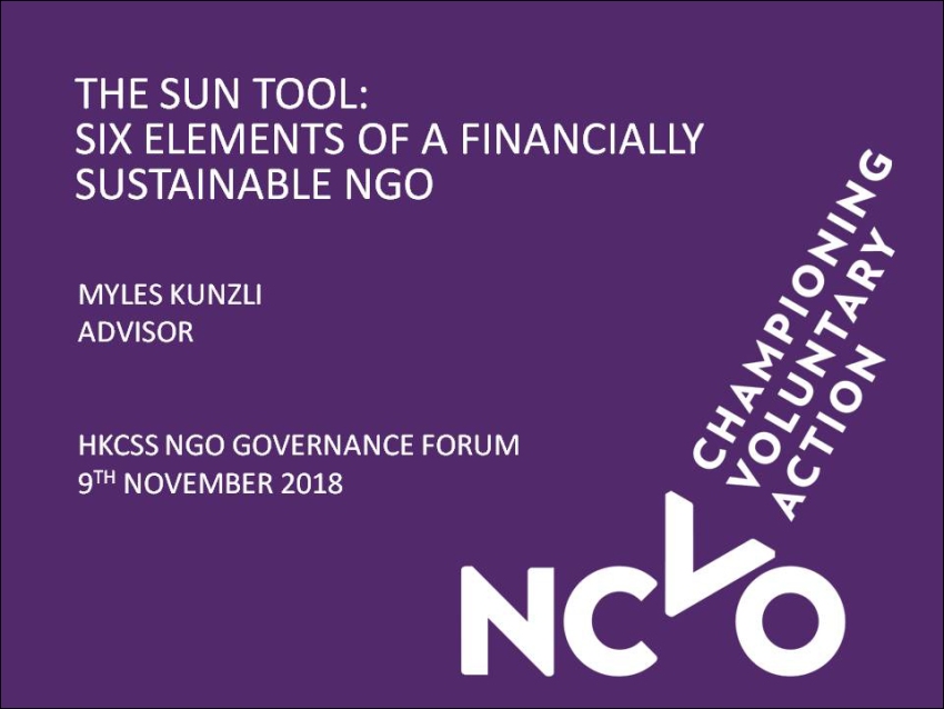 The Sun Tool: The Six Elements of a Financially Sustainable NGO