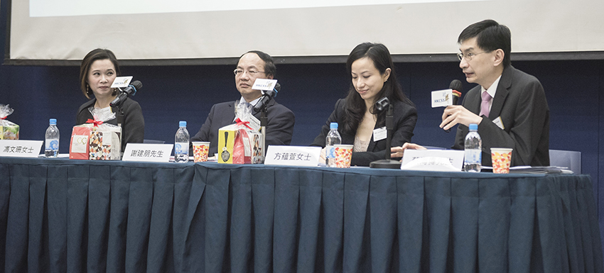 From left: -	Ms Melissa Fung, Partner, Risk Advisory, Deloitte China -	Mr Richard Tse, Chairman of Community Services Working Group, Hong Kong Institute of Certified Public Accountants -	Ms Loretta Fong, Vice Chairman of Finance and Administration Committee, Hong Kong Young Women’s Christian Association  -	Mr Chua Hoi Wai, Chief Executive, HKCSS