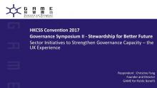 “Sector Initiatives to Strengthen Governance Capacity – the UK Experience” - Responses by Ms Christine Fang