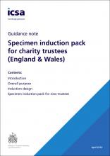 Specimen induction pack for charity trustees (England & Wales)