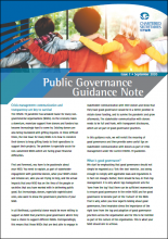 Public Governance Guidance Note Issue 7 - Crisis management: communication and transparency are key to survival